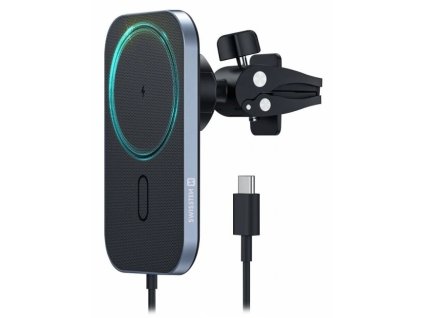 Swissten magnetický držák do ventilace auta s bezdrátovým nabíjením 15w (kompatibilní s magsafe) 65010609