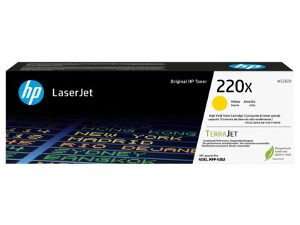 HP toner 220X (žlutý, 5500str.) pro LaserJet Pro 4202dn, 4202dw, MFP 4302dw, MFP 4302fdn, MFP 4302fdw W2202X