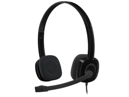 Logitech Headset Stereo H151/ drátová sluchátka + mikrofon/ 3,5 mm jack/ černá 981-000589