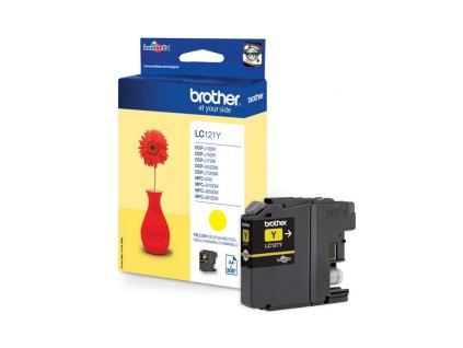 BROTHER inkoustová náplň LC-121Y/ Žlutá/ 300 stran LC121Y
