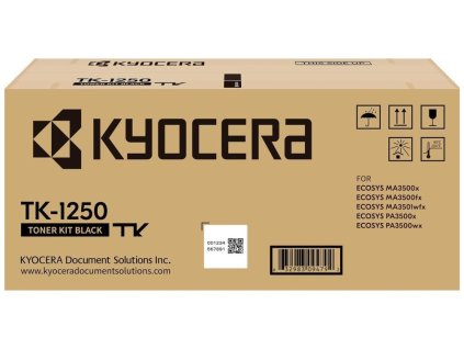 Kyocera Toner TK-1250 na 3 000 A4 (při 5% pokrytí), pro PA3500x/wx, MA3500x/fx, MA3501wfx TK-1250