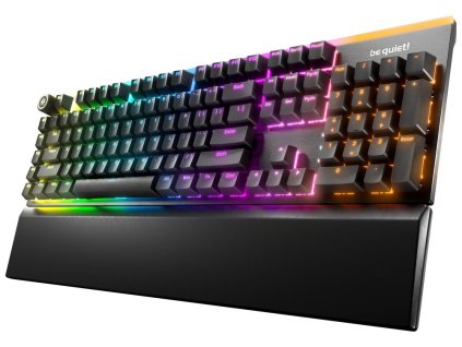 Be quiet! klávesnice LIGHT MOUNT Silent Tactile / tichá / ARGB i LED pásky / 5 funk. kláves / zřetelný stisk / US /černá BT004US