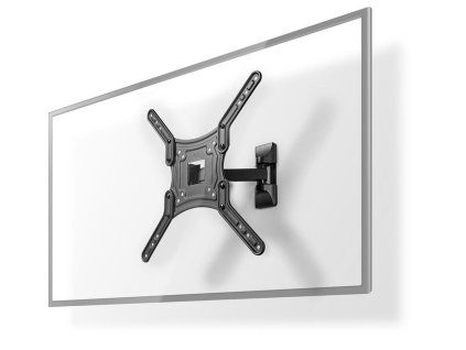 NEDIS nástěnný TV držák/ 23 - 55"/ nosnost 31 kg/ náklon 21°/ otočný 1 - 181°/ Full Motion/ ocel/ černý TVWM1431BK