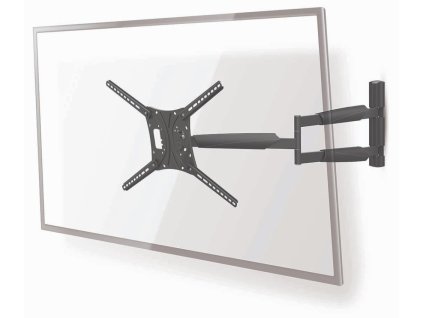NEDIS nástěnný TV držák/ 13 - 86"/ nosnost 60 kg/ náklon 15°/ otočný 0 - 180°/ Full Motion/ ocel/ černý TVWM1790BK