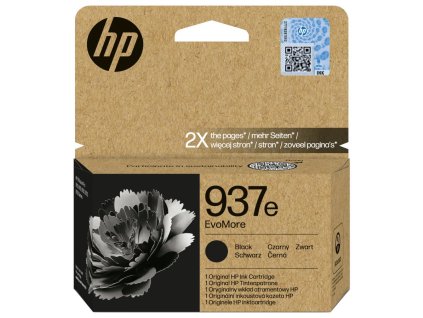 HP 937e Černá EvoMore originální inkoustová kazeta 4S6W9NE