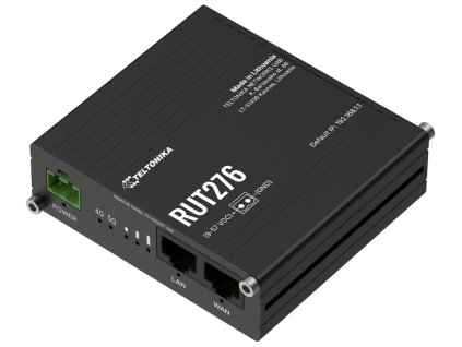 Teltonika RUT276 průmyslový router, dual SIM, Redcap 5G, 1x LAN, 1x WAN, serial RS232/485, WiFi 4 RUT276000000