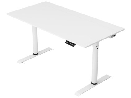 AROZZI herní stůl ARENA NORDICO White/ motorizovaný/ barva deska bílá, nohy bílé/ šíře 140cm/ výška 71-115 cm ARENA-NRD-BOX2-WT