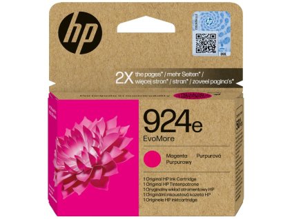 HP 924e Magenta EvoMore originální inkoustová kazeta 4K0U8NE
