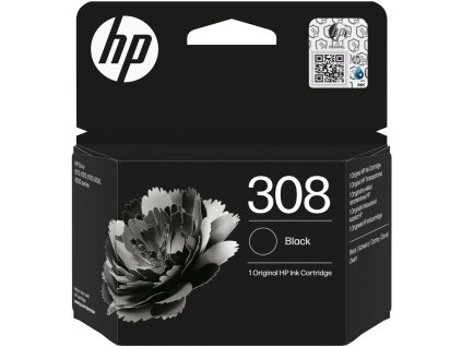 HP 308 Černá originální inkoustová kazeta 7FP21UE