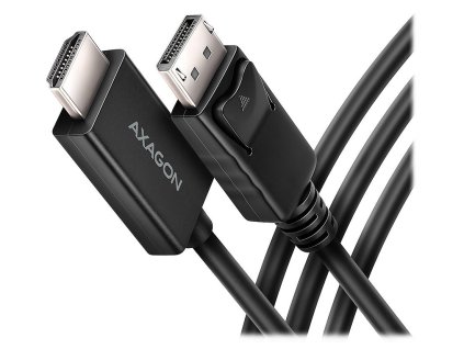 POŠKOZENÝ OBAL - AXAGON adaptér DP na HDMI / RVD-HI20C2 / 4K/60Hz / HDCP 2.3 / 1,8m / černý RVD-HI20C2-VYP