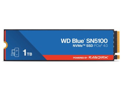 WD Blue SN5100 1TB SSD Powered by SANDISK / NVMe M.2 PCIe Gen4 / Interní / chladič / M.2 2280 WDS100T5B0E-00CPE0