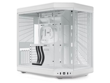 HYTE skříň Y70 Snow white / levé a přední sklo / Riser PCIe 4.0 / bez zdroje / 1x USB-C / 2x USB-A / CS-HYTE-Y70-WW