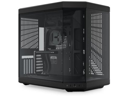 HYTE skříň Y70 Pitch Black / levé a přední sklo / Riser PCIe 4.0 / bez zdroje / 1x USB-C / 2x USB-A / CS-HYTE-Y70-B