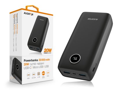 Screenshot 2026 01 14 at 11 57 59 Powerbanka ALIGATOR PD20W QC22.5W rychlé nabíjení 30 000 mAh černá ADART COMPUTERS