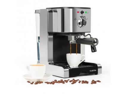 Espresso Klarstein Passionata 20 stříbrné Nepoužito - Vystaveno - Oděrky - Poškozená krabice