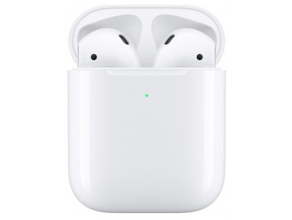 Sluchátka Apple AirPods, bezdrátové nabíjení (2019) bílá  Použito-oděrky na pouzdře