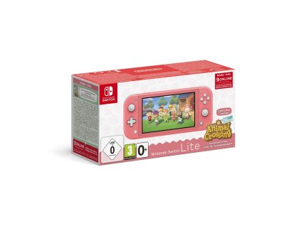 Herní konzole Nintendo Switch Lite + Animal Crossing: New Horizons + Nintendo SWITCH online předplatné na 3 měsíce růžová Vráceno-chybí hry a předplatné
