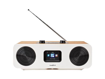 Internetový radiopřijímač s DAB+ Nedis RDIN2500WT bílý/dřevo Vráceno ve 14ti denní lhůtě