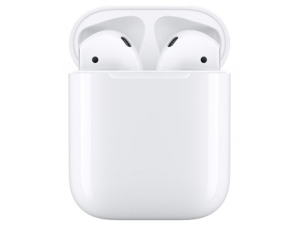Sluchátka Apple AirPods (2019) (MV7N2ZM/A) bílá  ..Použito ..Pouzdro vevnitř ušpiněno ..Oděrky a vrypy na pouzdře ..Záruka 12 měsíců
