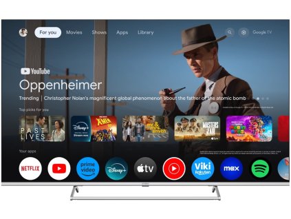 STRONG SMART QLED TV 55"/ SRT55UG8773C/ UHD/ 3840x2160/ DVB-T2/C/S2/ H.265/HEVC/ 4xHDMI/ 2xUSB/ Wi-Fi/ LAN/ G/ ANDROID14 SRT55UG8773C