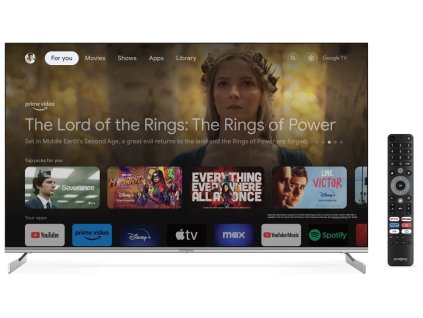 STRONG SMART QLED TV 50"/ SRT50UF8733/ UHD/ 3840x2160/ DVB-T2/C/S2/ H.265/HEVC/ 3xHDMI/ 2xUSB/ Wi-Fi/ LAN/ G/ ANDROID 11 SRT50UF8733