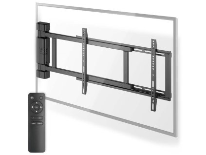 NEDIS nástěnný TV držák/ 32 - 75 "/ nosnost 51 kg/ motorizovaný/ otočný/ vzdálenost od stěny 56 mm/ dálkové ovl./ ocel TVWM5861BK