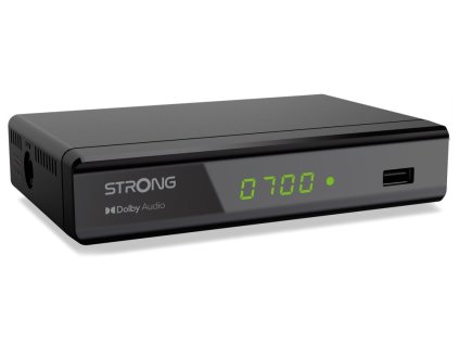 STRONG DVB-T/T2 set-top-box SRT 8119/ s displejem/ Full HD/ H.265/HEVC/ EPG/ USB/ HDMI/ SCART/ černý SRT8119