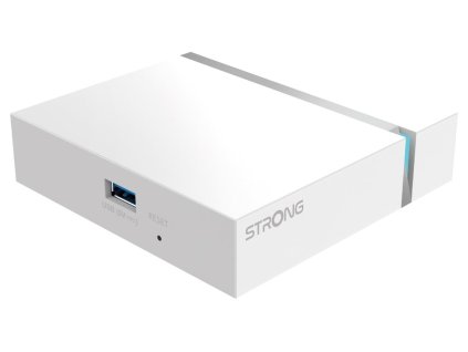 STRONG android box LEAP-S3+V2/ 4K UHD/ H.265/HEVC/ NETFLIX/ O2 TV/ HBO Max/ HDMI/ USB/ LAN/ Wi-Fi/ Android TV 11/ bílý LEAP-S3+V2