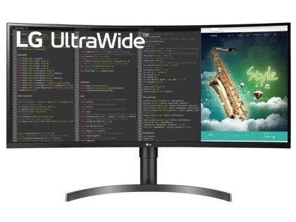 LG VA monitor 35WN75CP QHD / prohnutý / 35" / 3441x1441 / 311cd/m2 / 5ms GtG / 2x HDMI / DP / USB-C / repro 35WN75CP-B.AEU