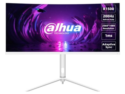 DAHUA 30" LED LM30-E330CW/ herní/ VA panel/ 2560x1080 (WFHD)/ 3000:1/ 1ms/ HDMI/ DP/ VESA 75x75/ bílý LM30-E330CW