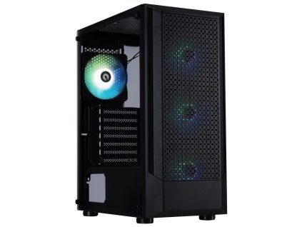 BitFenix skříň C51 Negro / ATX / 4x 121mm FRGB fan / 2x USB 2.1 / USB 3.1 / tvrzené sklo / černá BFC-C51-KKGSK-4F
