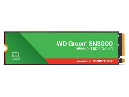 WD Green SN3000 2TB SSD Powered by SANDISK / NVMe M.2 PCIe Gen4 / Interní / M.2 2280 WDS200T4G0E
