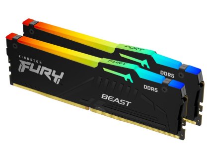 KINGSTON FURY Beast Black RGB 32GB DDR5 5600MT/s / CL40 / DIMM / Kit 2x 16GB KF556C40BBAK2-32