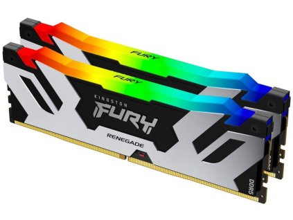 KINGSTON FURY Renegade Silver RGB XMP 96GB DDR5 6400 MT/s / DIMM / CL32 / KIT 2x 48GB KF564C32RSAK2-96