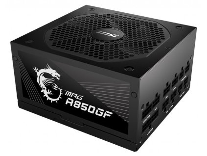 OPRAVENÉ - MSI zdroj MPG A850GF/ 850W/ ATX/ akt. PFC/ 10 let celková záruka/ 140mm ventilátor/ modulární kabeláž/ 80PLUS... MPG A850GF-VYP