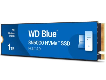 WD Blue SN5000 1TB / WDS100T4B0E / NVMe M.2 PCIe Gen4 / Interní / M.2 2280 WDS100T4B0E-00CNZ0