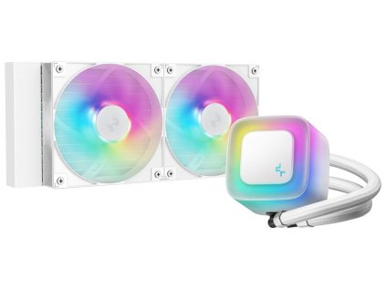 DEEPCOOL vodní chladič LE240 V2/ 2x120 PWM ARGB fan / displej / bílý R-LE240-WHAMMN-G-2