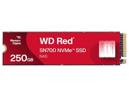 WD SSD RED SN700 250GB Powered by SANDISK / NVMe M.2 PCIe Gen3 / Interní / M.2 2280 WDS250G1R0C-68BDK0