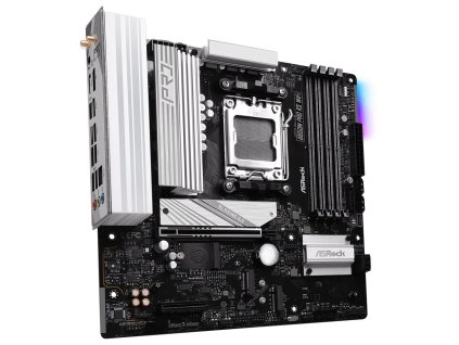 ASRock B850M Pro RS WiFi / AMD B850 / AM5 / 4x DDR5 DIMM / 3x M.2 / HDMI / DP / USB-C / WiFi / mATX 90-MXBR70-A0UAYZ