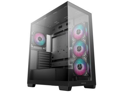 DEEPCOOL skříň CG580 4F / ATX / 4x120mm ARGB fans / 2xUSB 3.0 / panoramatická / tvrzené sklo / černá R-CG580-BKADA4-G-1