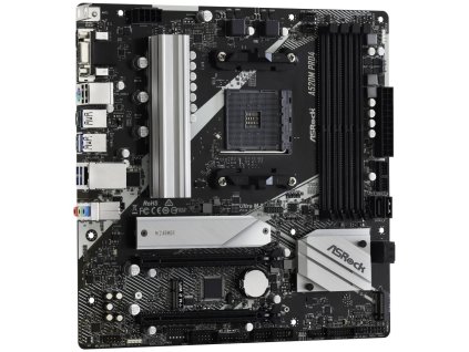 ASRock A520M PRO4 / AMD A520 / AM4 / 4x DDR4 DIMM / M.2 / VGA / HDMI / DP / USB-C / mATX A520M PRO4