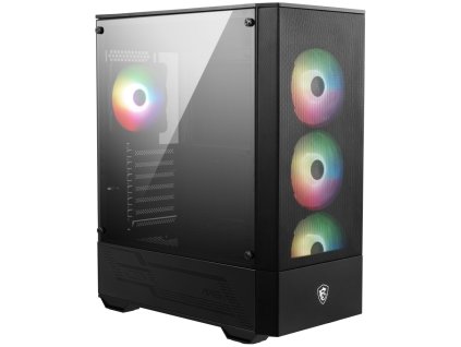 MSI skříň MAG FORGE 112R/ bez zdroje/ levé temperované sklo/ 4x 120 mm A-RGB fan/ 2x USB3.0/ černá 306-7G16X23-809