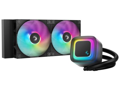 DEEPCOOL vodní chladič LE240 V2 / 2x120 PWM ARGB fan / displej / černý R-LE240-BKAMMC-G-2