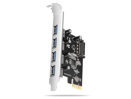 AXAGON řadič do PCIe pro 4x USB Typ-A / USB 5Gbps / PCEU-430RS / SP/ čip Renesas PCEU-430RS