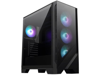 MSI skříň MAG FORGE 320R AIRFLOW/ bez zdroje/ levé temperované sklo/ 4x 120 mm A-RGB fan/ 2x USB3.2/ černá 306-7G23R21-809