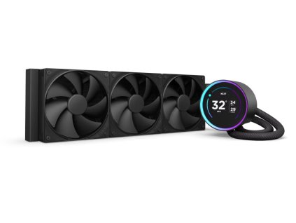 NZXT vodní chladič Kraken 360 ELITE / 3x120mm fan / 4-pin PWM / LCD disp. / 6 let RL-KN36E-B2