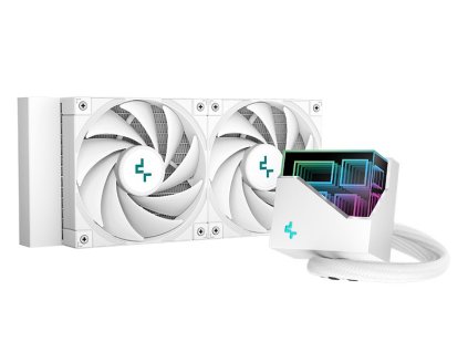 DEEPCOOL vodní chladič LT520 / 2x120 mm fan / ARGB / Intel i AMD bílý R-LT520-WHAMNF-G-1