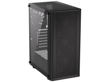 Endorfy skříň Ventum 200 Air/ 4x120mm PWM fan / 2xUSB / tvrzené sklo / černá EY2A002