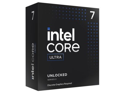 INTEL Core Ultra 7 265KF / Arrow Lake / LGA1851 / max. 5,5GHz / 8P+12E/20T / TDP 250W / bez VGA / BOX bez chladiče BX80768265KF