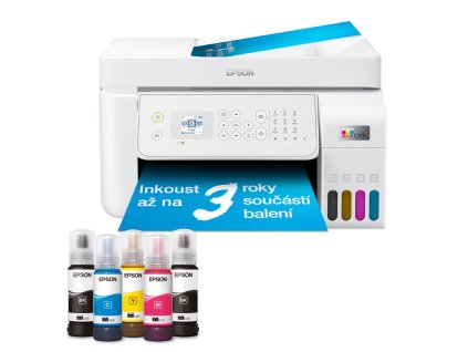 Epson EcoTank L5316/ 5760 x 1440/ A4/ MFZ/ LCD/ ITS/ ADF/ 4 barvy/ Wi-Fi/ USB/ 5 let záruka po registraci C11CJ65413